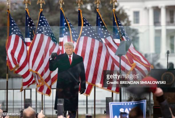 President Donald Trump speaks to supporters from The Ellipse near the White House on January 6 in Washington, DC. - Thousands of Trump supporters,...