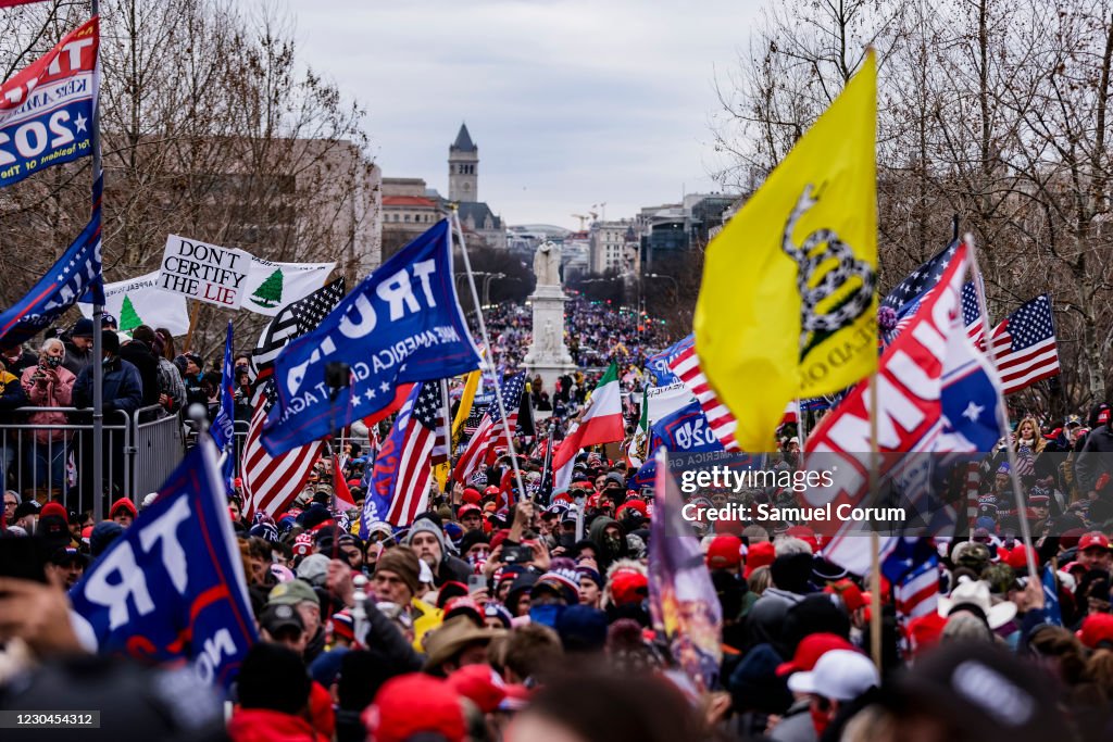 Trump Supporters Hold "Stop The Steal" Rally In DC Amid Ratification Of Presidential Election