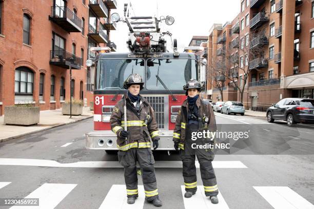 Funny What Things Remind Us" Episode 904 -- Pictured: Jesse Spencer as Matthew Casey, Miranda Rae Mayo as Stella Kidd --