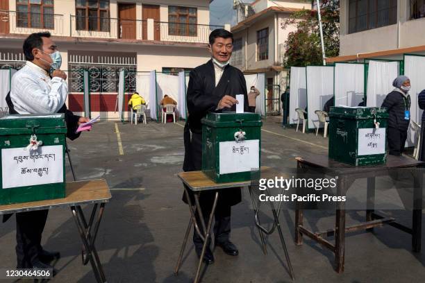 Dr. Lobsang Sangay casting his vote to elect the new Sikyong and member of parliamentarian, during the first phase of election on Sunday. 2nd Phase...
