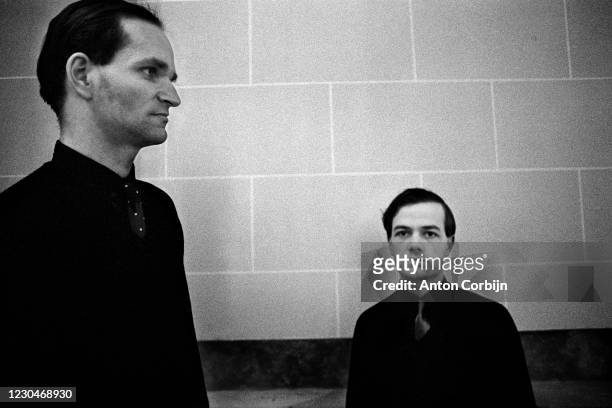 October 10: Music band Kraftwerk poses for a portrait in Paris, on October 10, 1978.