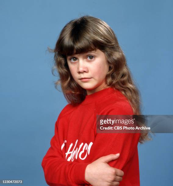 Pictured is Tracey Gold in GOODNIGHT, BEANTOWN, a CBS television sitcom. First broadcast April 3, 1983.