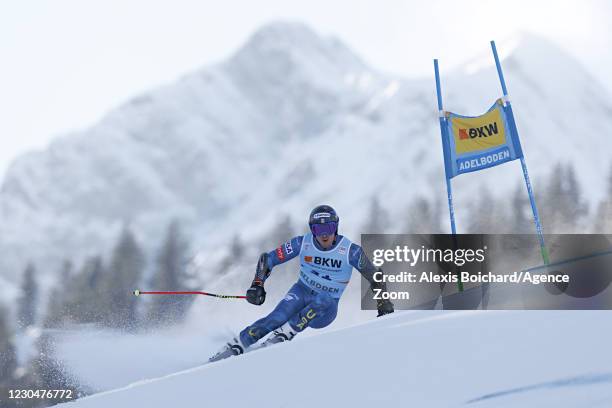 Ted Ligety of USA in action during the Audi FIS Alpine Ski World Cup Men's Giant Slalom on January 8, 2021 in Adelboden Switzerland.