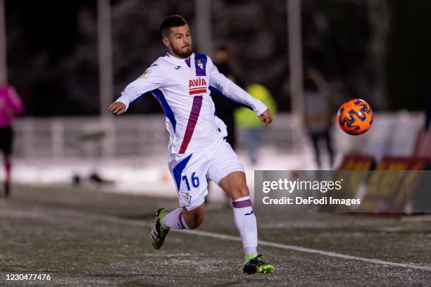 Roberto Olabe of SD Eibar controls the ball during the Copa del Rey match between Las Rozas CF and SD Eibar at Estadio Navalcarbon on January 7, 2021...
