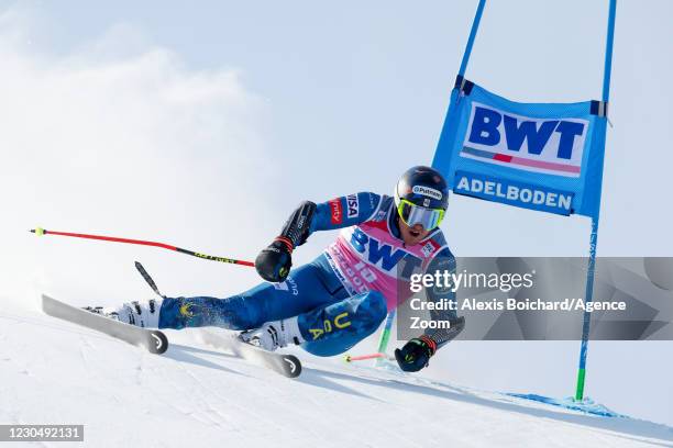 Ted Ligety of USA in action during the Audi FIS Alpine Ski World Cup Men's Giant Slalom on January 9, 2021 in Adelboden Switzerland.