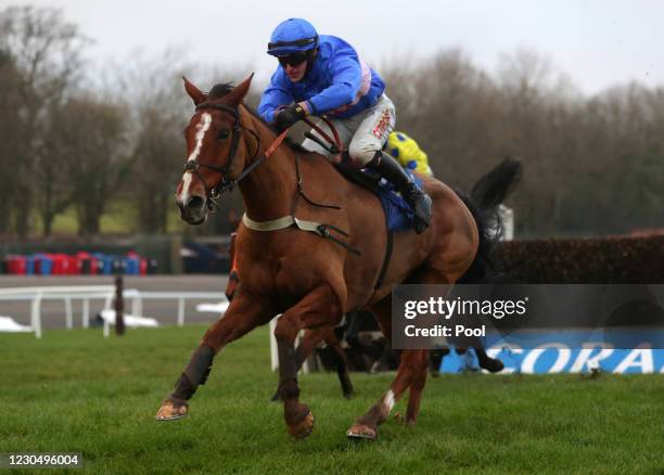 Secret Reprieve ridden by Adam Wedge goes on to win the Coral Welsh Grand National Handicap Chase at Chepstow Racecourse on January 9, 2021 in...