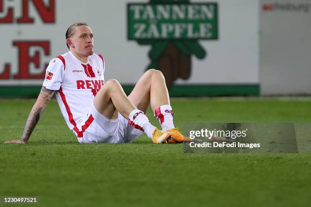 Mwolf Marius Wolf of 1.FC Koeln looks dejected during the Bundesliga match ...