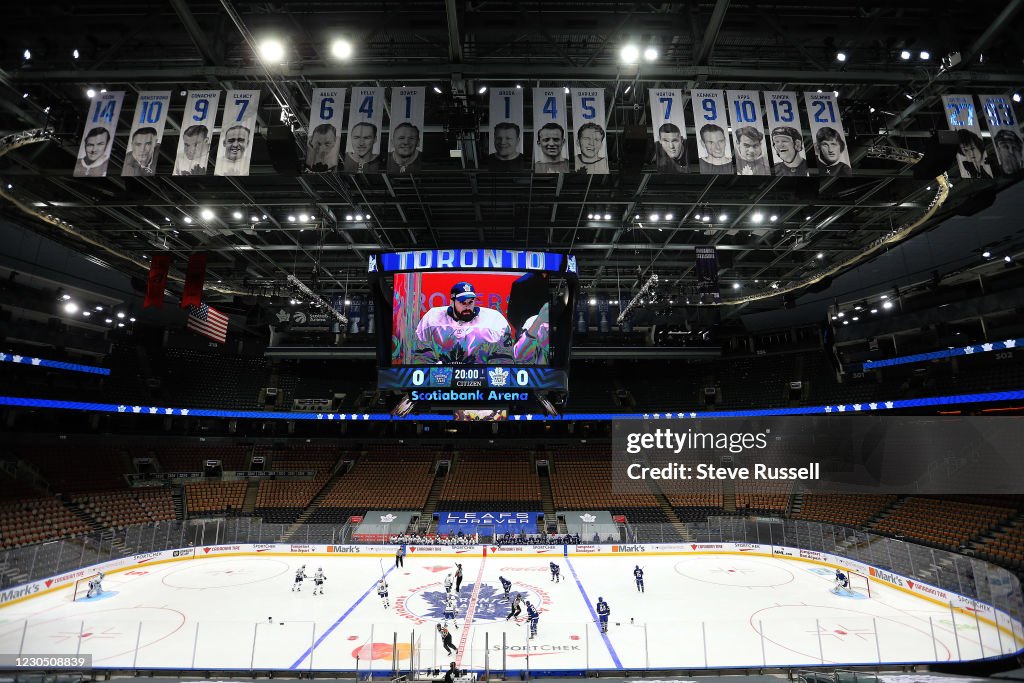 The Toronto Maple Leafs hold their annual Blue versus White intersquad game