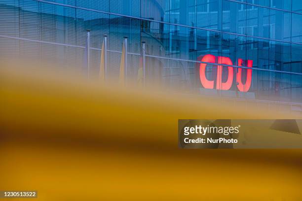 The CDU Party Headquarters in Berlin ''Konrad-Adenauer-Haus'' with no traffic on the streets, in Berlin, Germany, on January 10, 2021. On the 16th of...