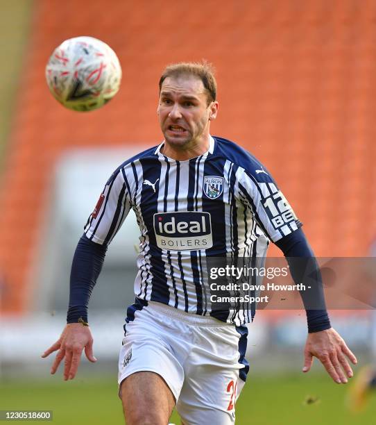 West Bromwich Albion's Branislav Ivanovic during the FA Cup Third Round match between Blackpool and West Bromwich Albion at Bloomfield Road on...