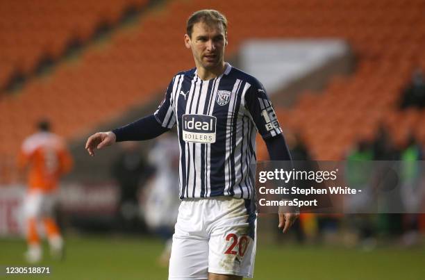 West Bromwich Albion's Branislav Ivanovic during the FA Cup Third Round match between Blackpool and West Bromwich Albion at Bloomfield Road on...