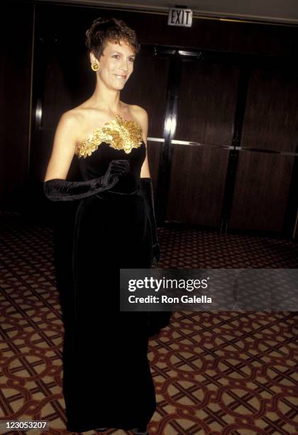 Actress Jamie Lee Curtis attends the First Annual American Cinematheque Award Salute to Eddie Murphy on February 28, 1986 at Century Plaza Hotel in...