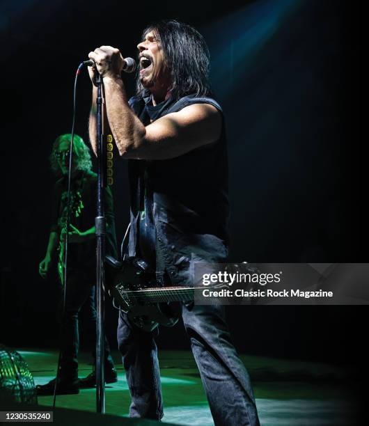 Guitarist and vocalist Dave Wyndorf of American hard rock group Monster Magnet performing live on stage at Kentish Town Forum in London, on January...