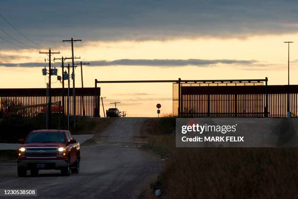 New sections of the border wall are in process of being built in Hidalgo, Texas on January 11, 2021. - Chad Wolf, the acting secretary of the...
