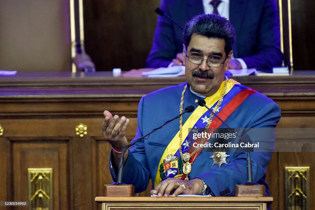 Nicolas Maduro Presents Government Report 'Memoria y Cuenta a La Nacion 2020'