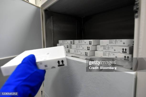 Pfizer Injection Boxes Robert Bosch Hospital Photos and Premium High Res Pictures - Getty Images