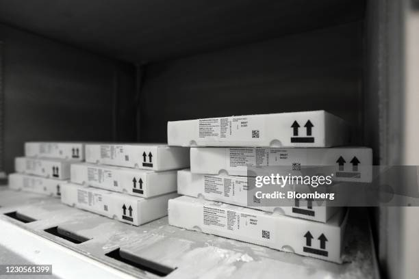 Pfizer Injection Boxes Robert Bosch Hospital Photos and Premium High Res Pictures - Getty Images