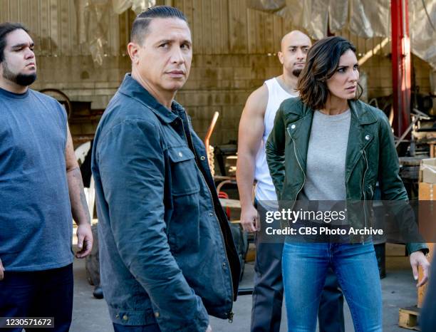 Fait Accompli - Pictured: Erik Palladino and Daniela Ruah . While NCIS must track down an organized crime leader who is trying to buy stolen defense...