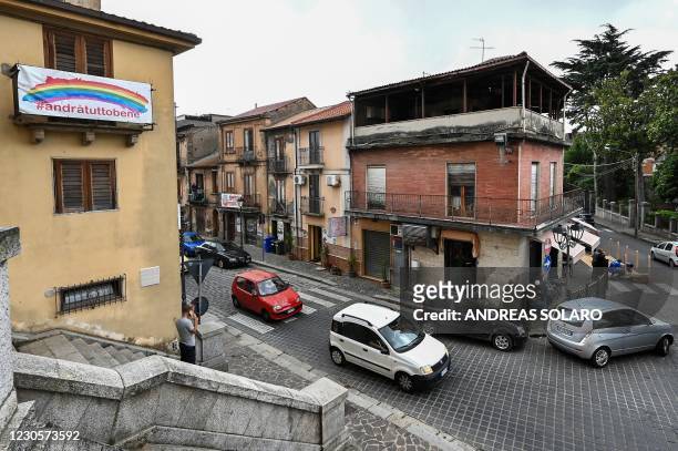 General view shows the center of the town of Cinquefrondi in Calabria region in south Italy, on July 6, 2020. - Italian juvenile judge Roberto Di...