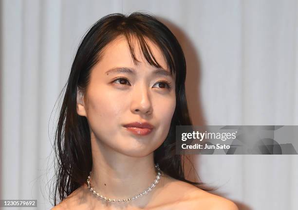 Actress Erika Toda attends the 32nd Japan Best Jewellery Wearer Awards at Tokyo Big Sight on January 14, 2021 in Tokyo, Japan.