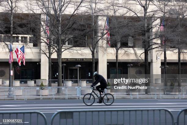 The FBI building is seen in Washinto, D.C. On January 14, 2021