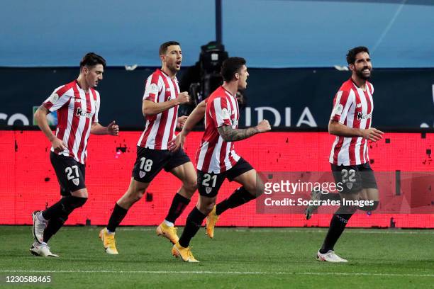 Raul Garcia of Athletic de Bilbao celebrates 0-2 with Ander Capa of Athletic de Bilbao, Oscar de Marcos of Athletic de Bilbao, Unai Vencedor of...