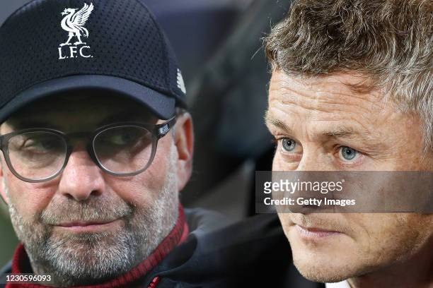 Manager Ole Gunnar Solskjaer of Manchester United looks on prior the UEFA Europa League group L match between Partizan and Manchester United at...
