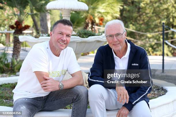 Soccer World Champions Lothar Matthaeus and Franz Beckenbauer shooting on October 10, 2020 at Il Pelagone hotel in Grosseto, Italy.