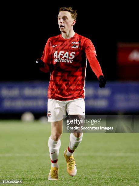 Fedde de Jong of AZ Alkmaar during the Dutch Keuken Kampioen Divisie match between AZ Alkmaar U23 v Almere City at the AFAS Trainingscomplex on...