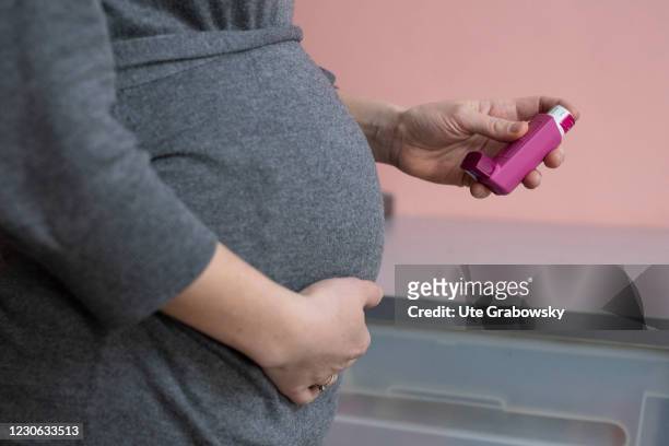 Bonn, Germany In this photo illustration a woman holds an asthma spray in her hand on January 14, 2021 in Bonn, Germany.