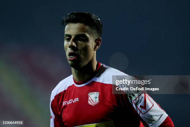 Hachim Mastour of Carpi FC 1909 looks on during the Serie C match between Carpi FC and FC Ravenna at Stadio Sandro Cabassi on January 17, 2021 in...