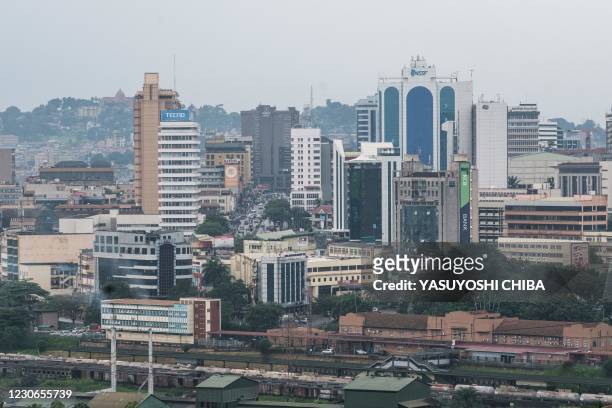 General view of the city of Kampala, Uganda, on January 18, 2021.
