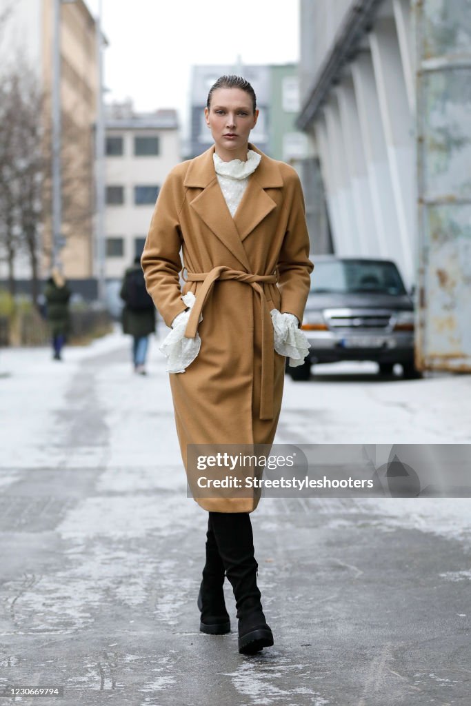 Street Style - Mercedes-Benz Fashion Week Berlin January 2021 - January 18, 2021