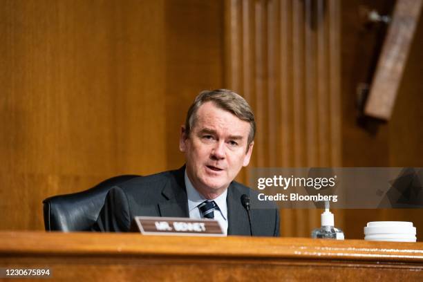 Senator Michael Bennet, a Democrat from Colorado, speaks during a confirmation hearing for U.S. Treasury Secretary nominee Janet Yellen in...