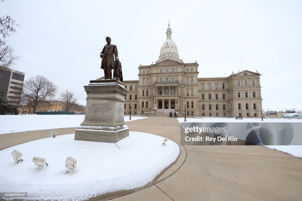 Protesters Gather At State Capitols On Presidential Inauguration Day