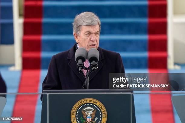 Sen. Roy Blunt, R-MO speaks during the 59th Presidential Inauguration at the US Capitol in Washington,DC on January 20, 2021.