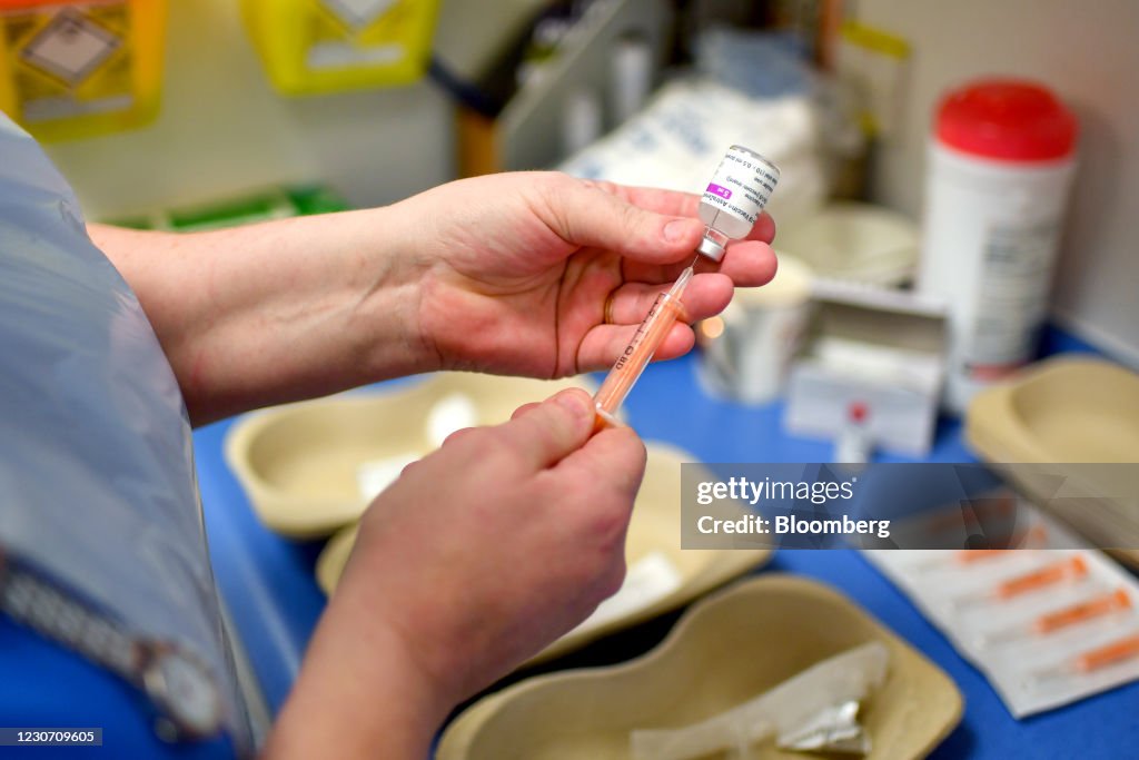Vaccination Centre as U.K. Records Highest Daily Covid Death Toll