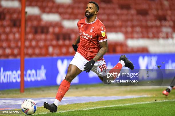 Cafu of Nottingham Forest in action during the Sky Bet Championship match between Nottingham Forest and Middlesbrough at the City Ground, Nottingham...