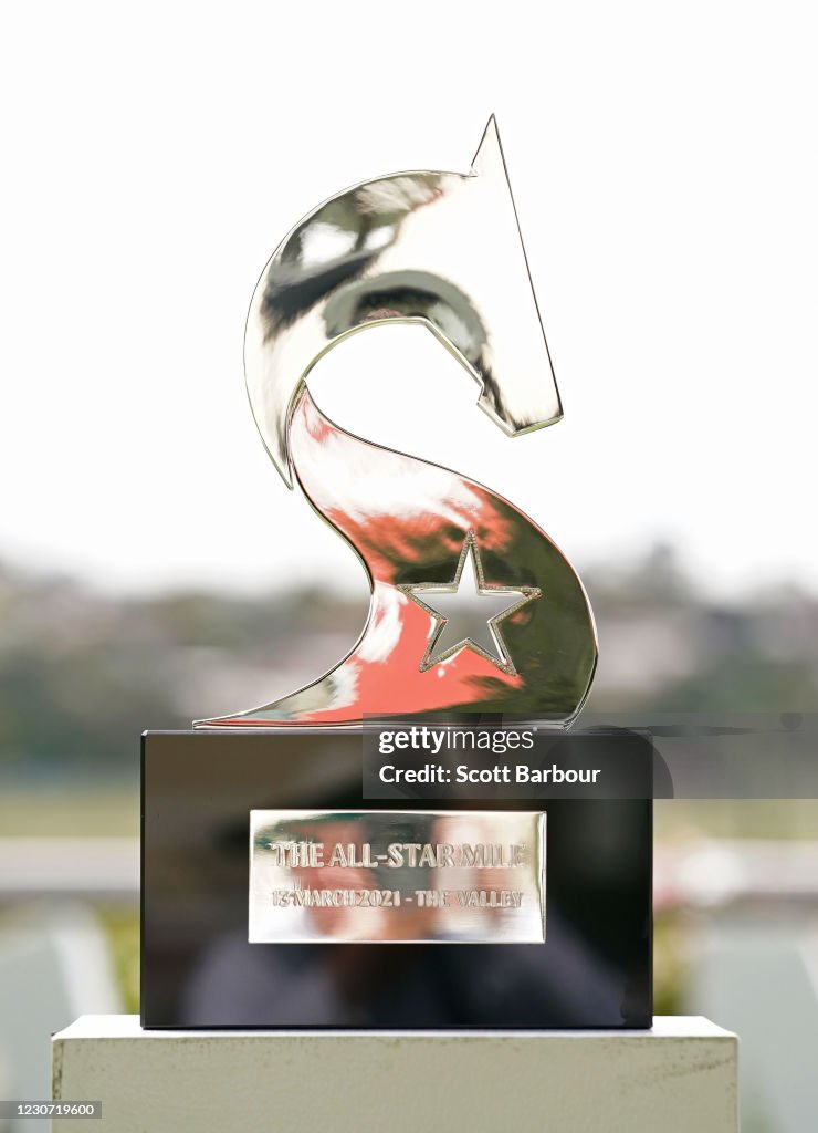 The All Star Mile trophy on display during the All Star Mile media ...