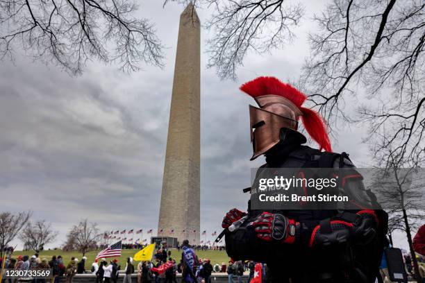 Pro-Trump protesters gather in front of the U.S. Capitol Building on January 6, 2021 in Washington, DC. Trump supporters gathered in the nation's...