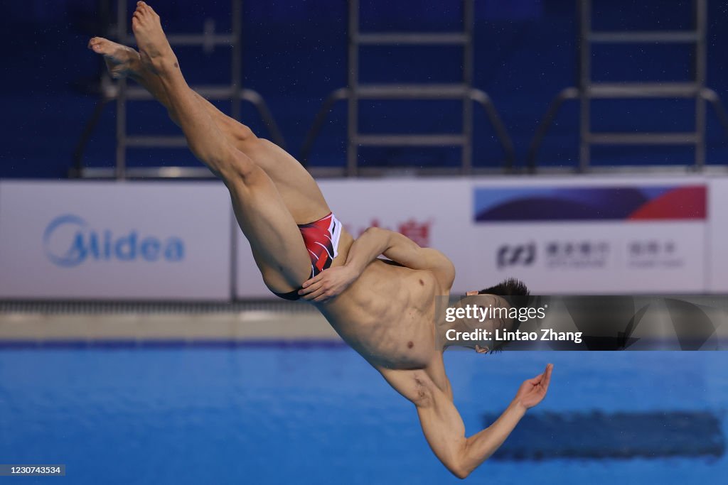 Zhang Chao of China competes in the Men's 3m Springboard final on day Zhang Chao of China competes in the Men's 3m Springboard final on day