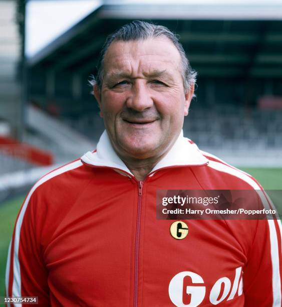 Liverpool manager Bob Paisley at Anfield in Liverpool, England, circa September 1974.