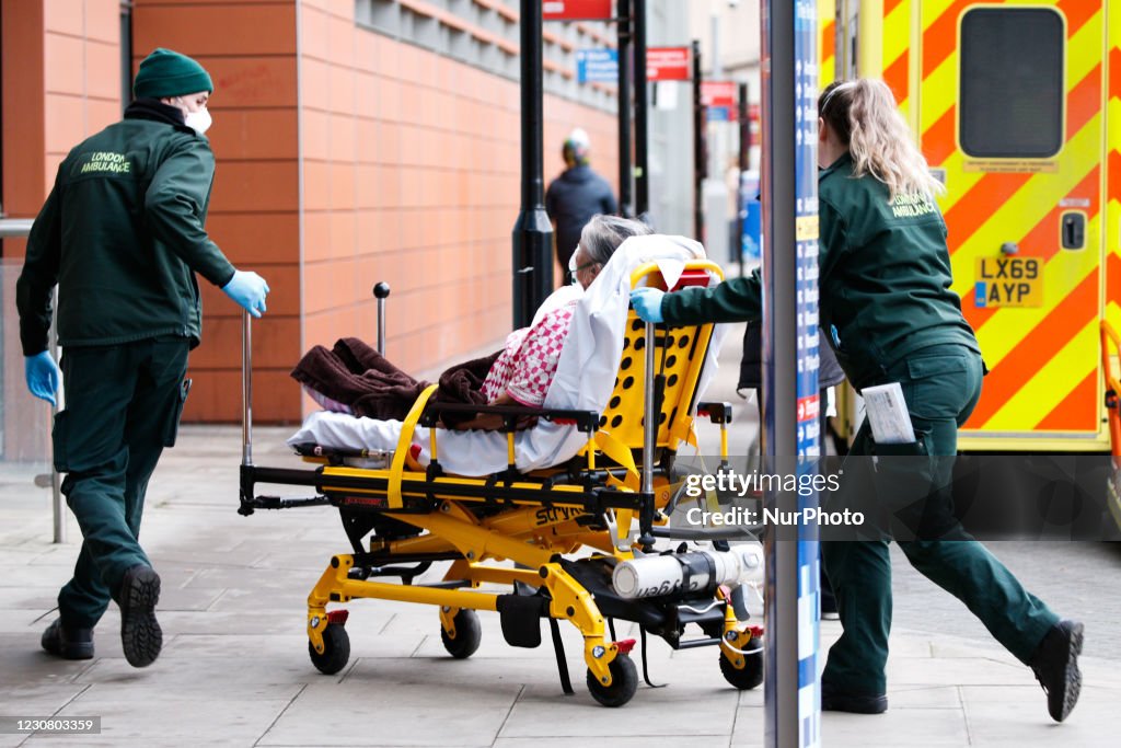 NHS Staff Work At Royal London Hospital Amid Coronavirus Crisis