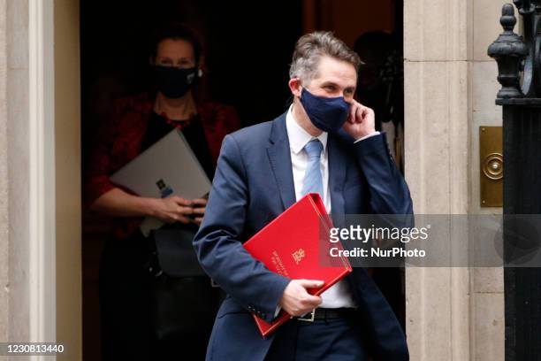 Secretary of State for Education Gavin Williamson, Conservative Party MP for South Staffordshire, leaves 10 Downing Street in London, England, on...