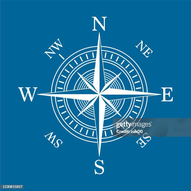compass icon - sailor captain stock illustrations