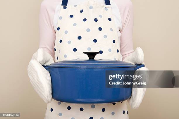 large blue casserole dish - crock pot stock pictures, royalty-free photos & images