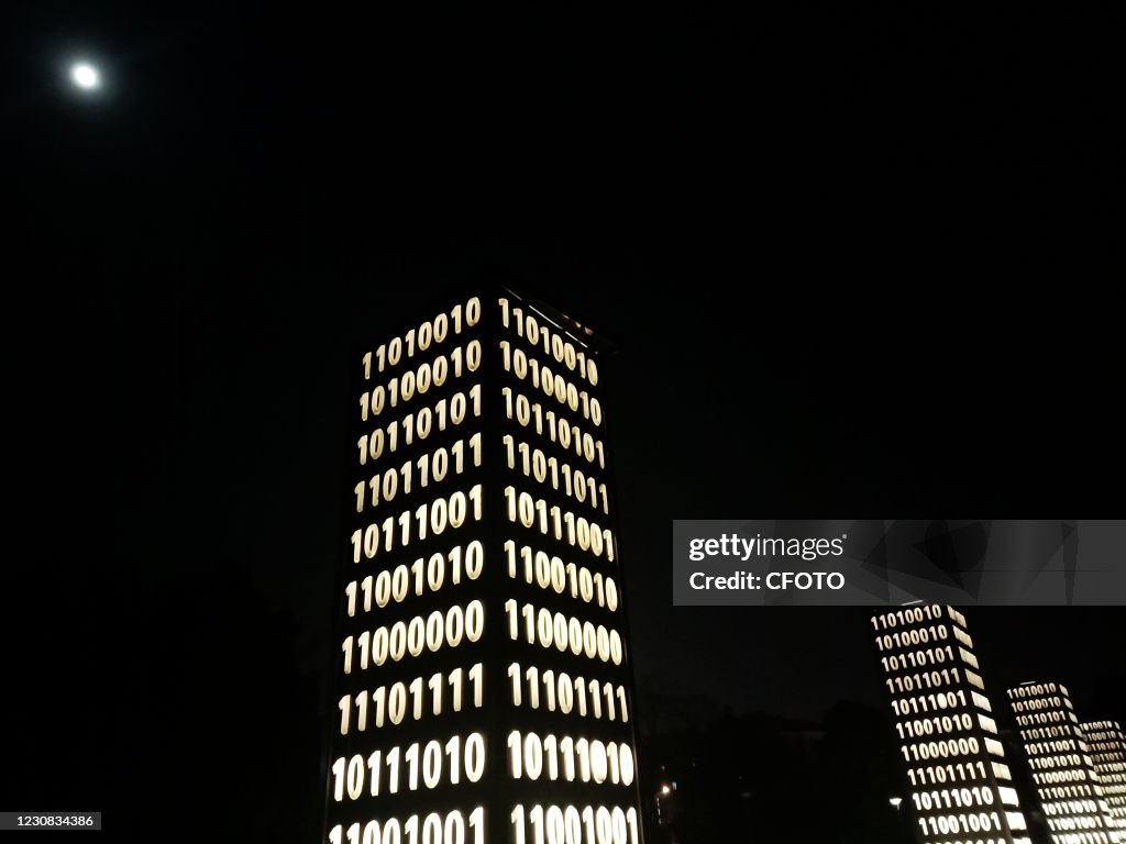 Computer Programming Light JINHU, CHINA - JANUARY 27, 2021 - Raw computer programming code light ...