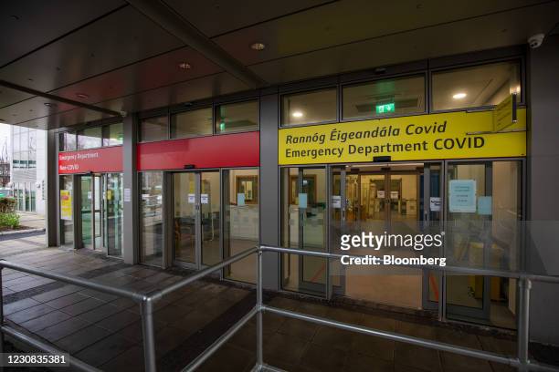 Non-Covid and Covid entrances to the emergency department at St. Vincent's University Hospital in Dublin, Ireland, on Wednesday, Jan. 27, 2021....