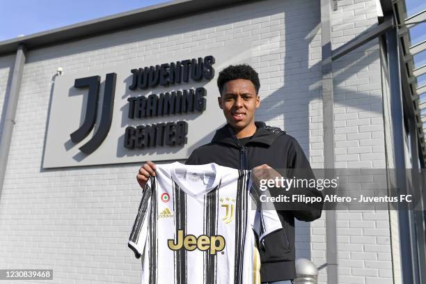 Juventus U23 unveils new signing Marley Ake at Juventus Center Vinovo on January 28, 2021 in Vinovo, Italy.