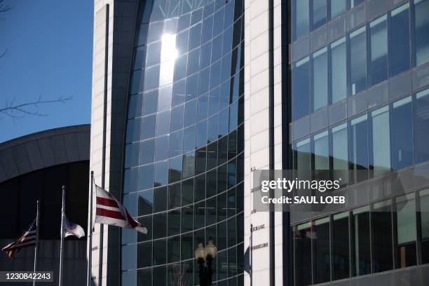 The headquarters of the US Securities and Exchange Commission is seen in Washington, DC, January 28, 2021. - An epic battle is unfolding on Wall...